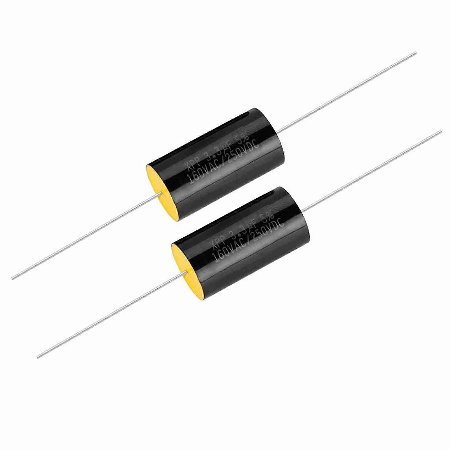 2PCS Capacitor Frequency Divider Capacitance Audio Speaker Capacitor (3.3uF)