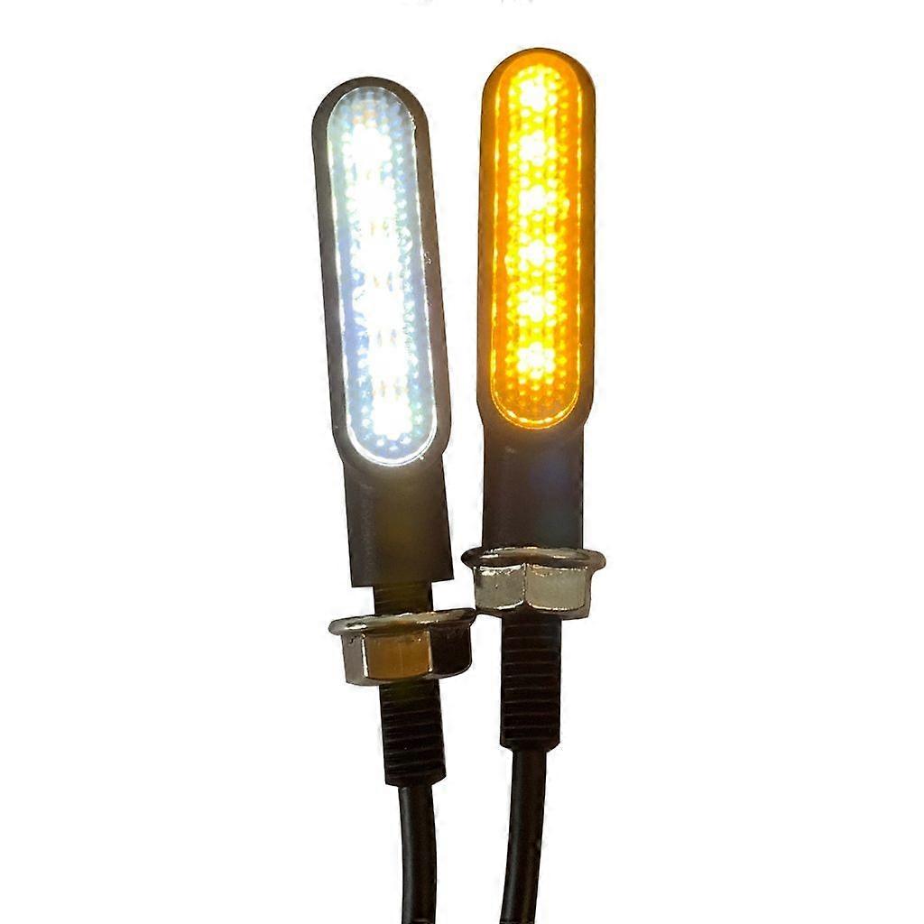 Universal 12V Motorcycle LED Blinker Flowing Water Flashing Lights Turn Signal Indicators Flasher Turn Signal Amber Lamp