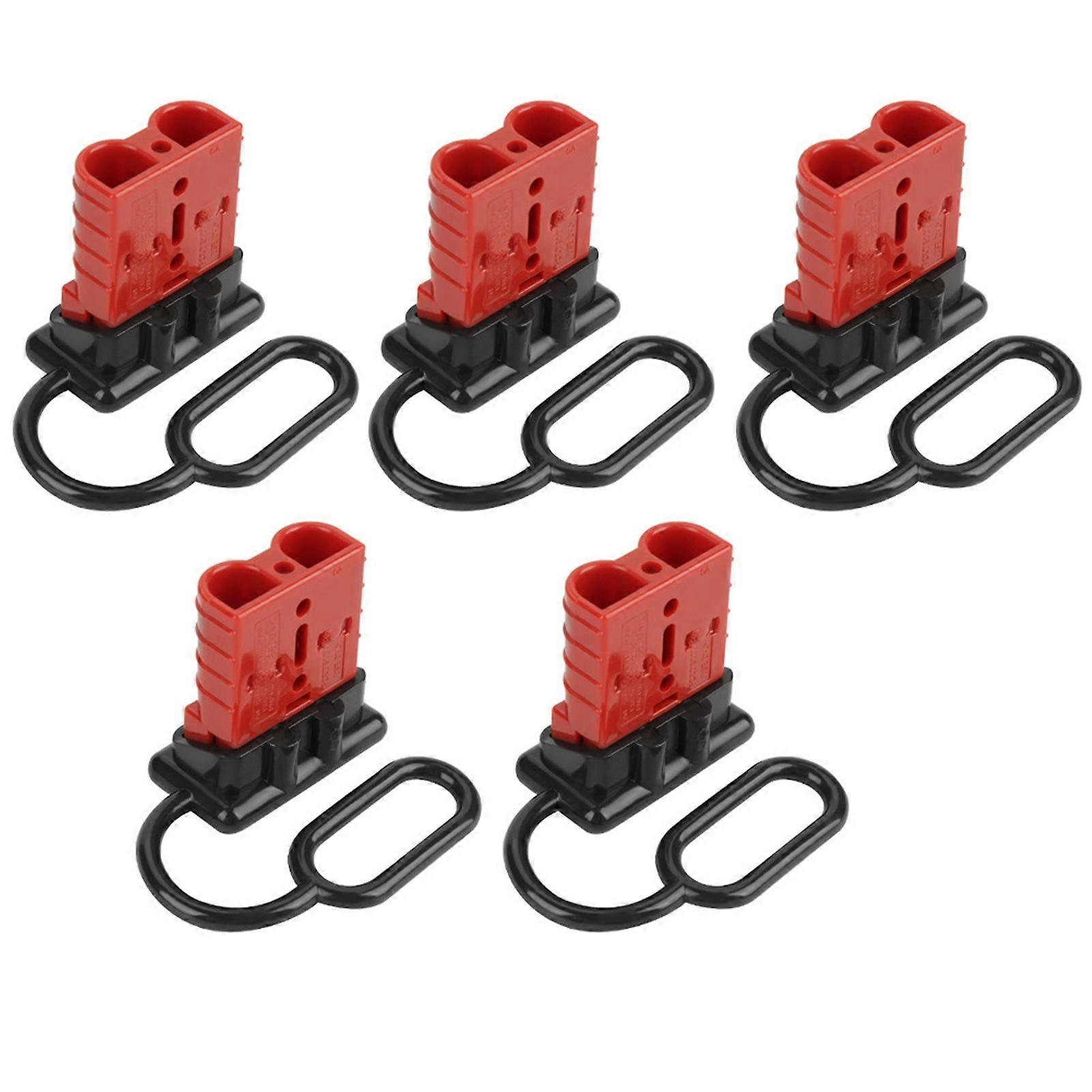 5pcs 50A Double Pole Storage Battery Quick Plug Connector with 10 Pcs Terminals