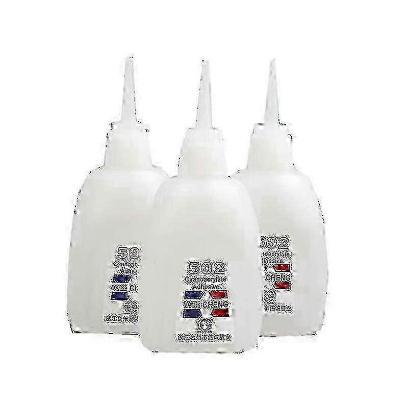 3 st 502 Superlim Snabbt Cyanoakrylat Starkt Lim Snabbbindning Läder Gummi Metall Kontorsmaterial Snabblim