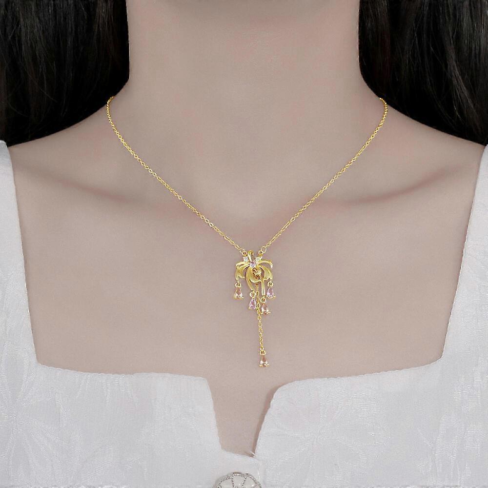 Women's sparkling firework pendant necklace, with an elegant and unique design.