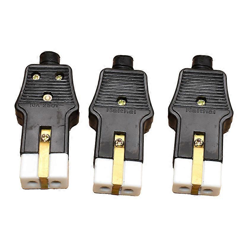 2-polig keramisk kontakt nätsladd för riskokare/vattenkokare 3 st