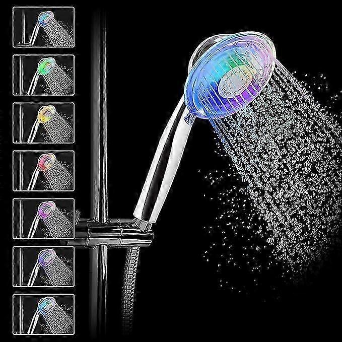 LED Shower Head with 7 Color Changing Shower Head - Adjustable Water Flow