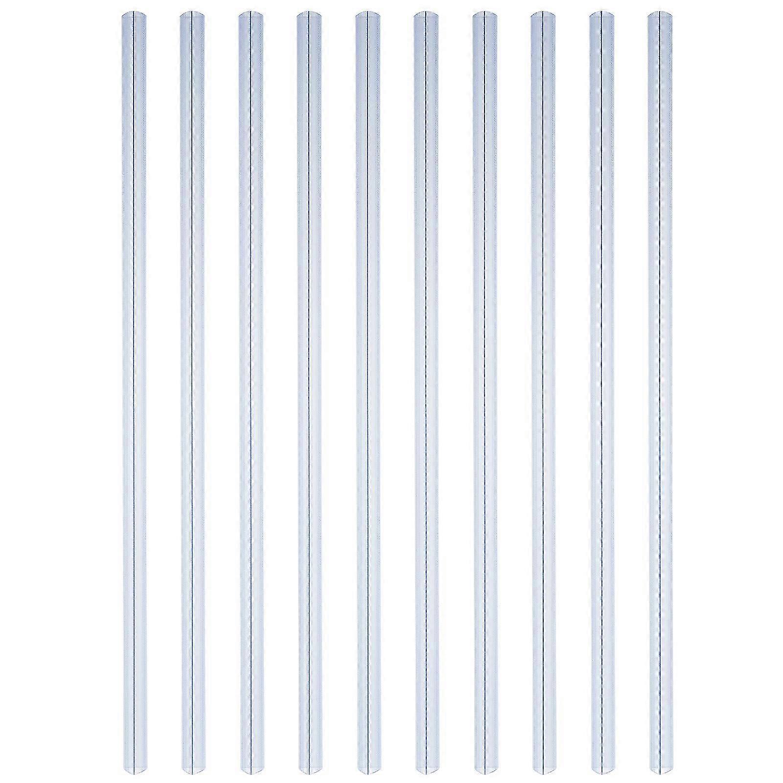 10pcs Durable Slide Binders Loose-leaf Clips Plastic Bookbinding Clips Slide Binders31x1.2cmTransparent