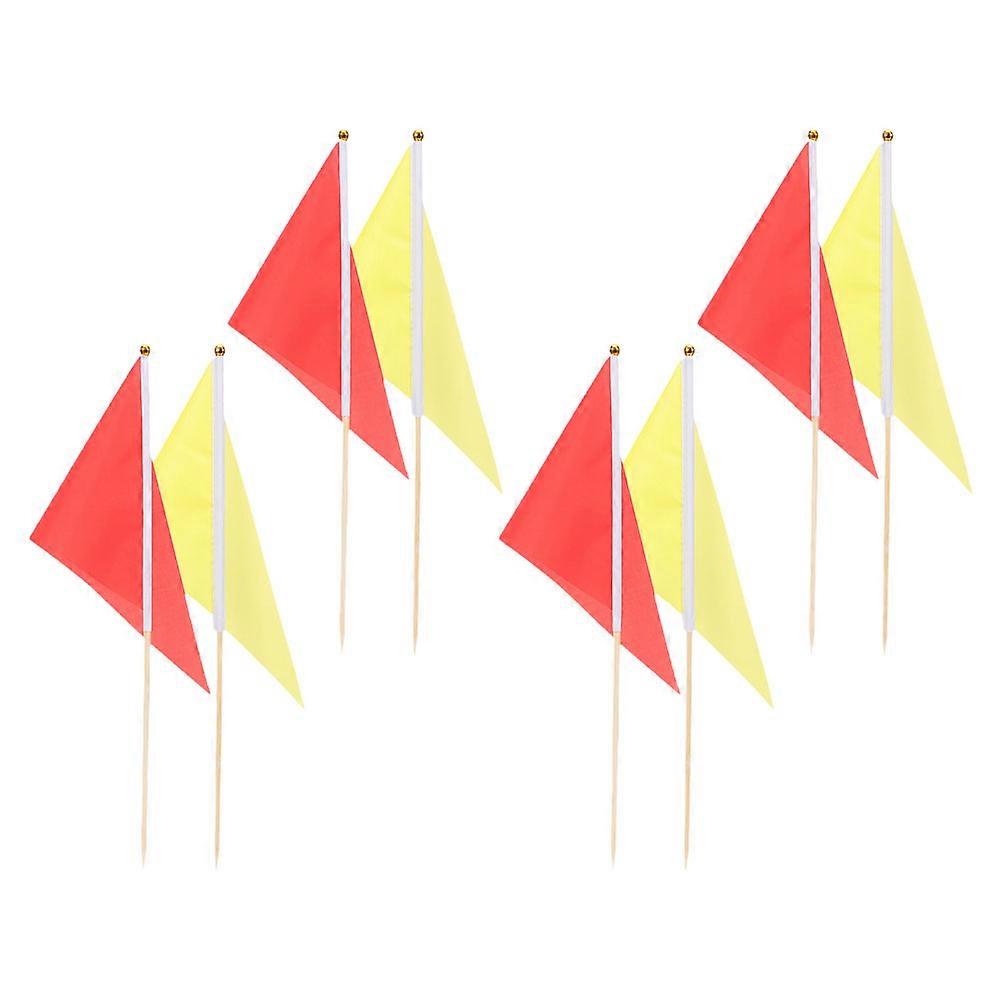 Outdoor Triangle Marking Flags for Lawn Surveying 8Pcs Multicolor Set