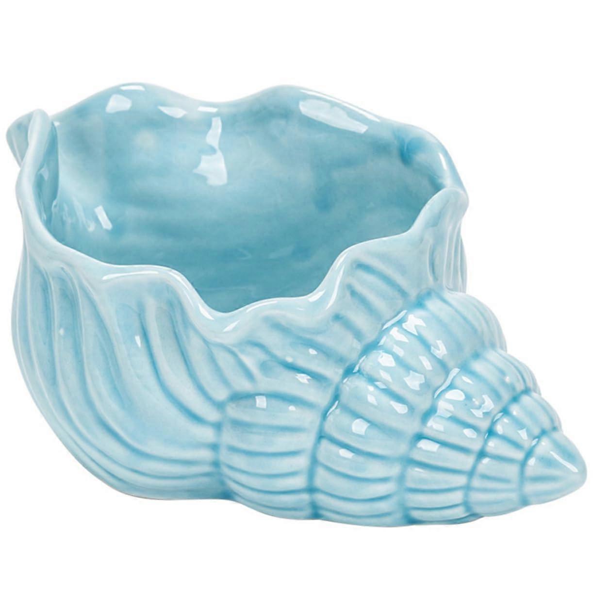 Ceramic Conch Shell Ashtray with Artistic Design for Home Decor and Easy Cleaning for Smokers