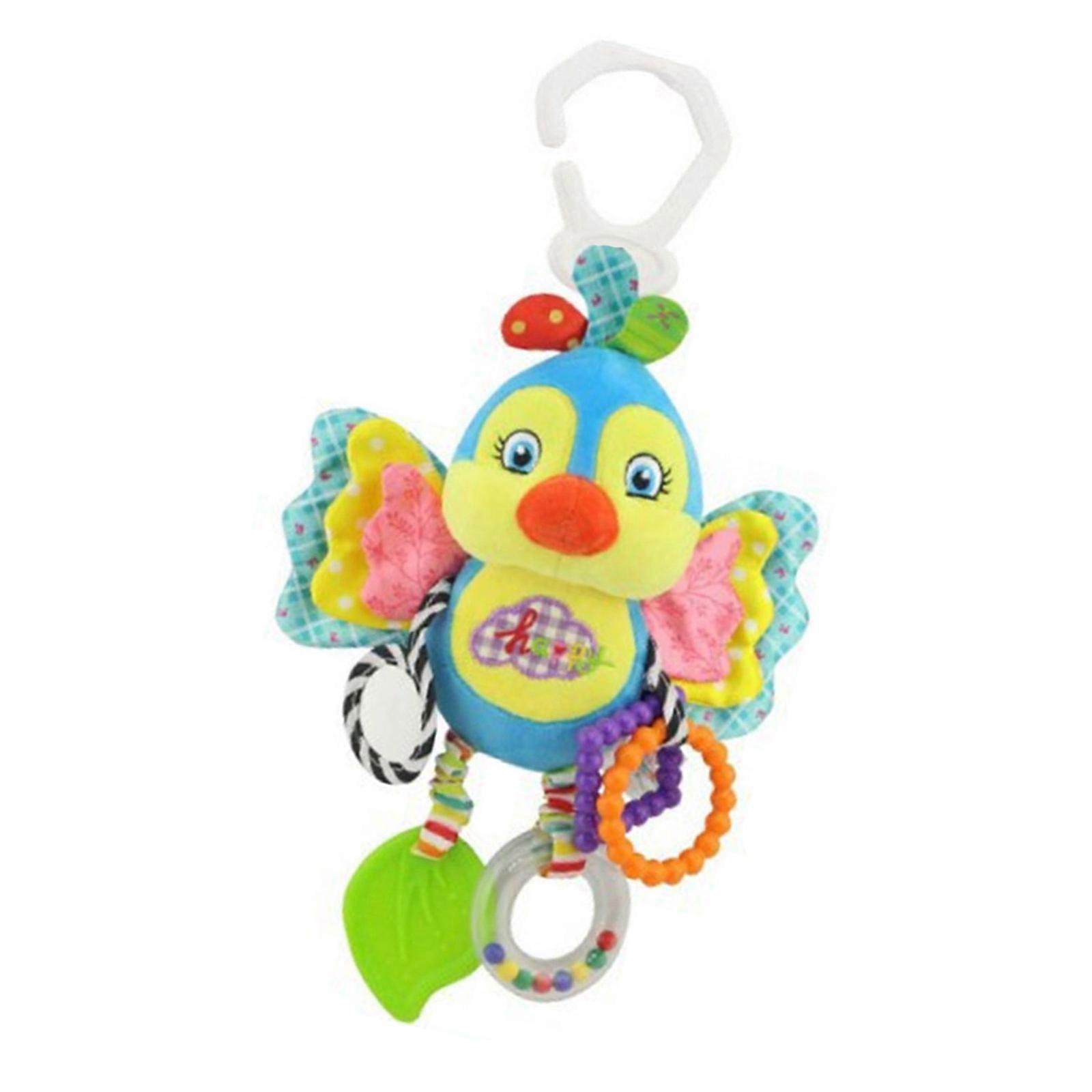 Multifunctional Baby Rattle Toy with Soothing Soft Sound Feature Safe Fabric for Crib Strollers Bedside Play Hour Multicolor