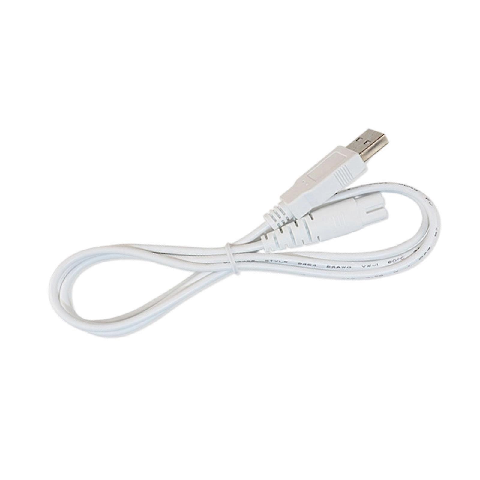 Practical Charging Wire Charging Cable Suitable for Electric Shavers 1.24M Reinforced Joints PVC Texture Secure Charging  White