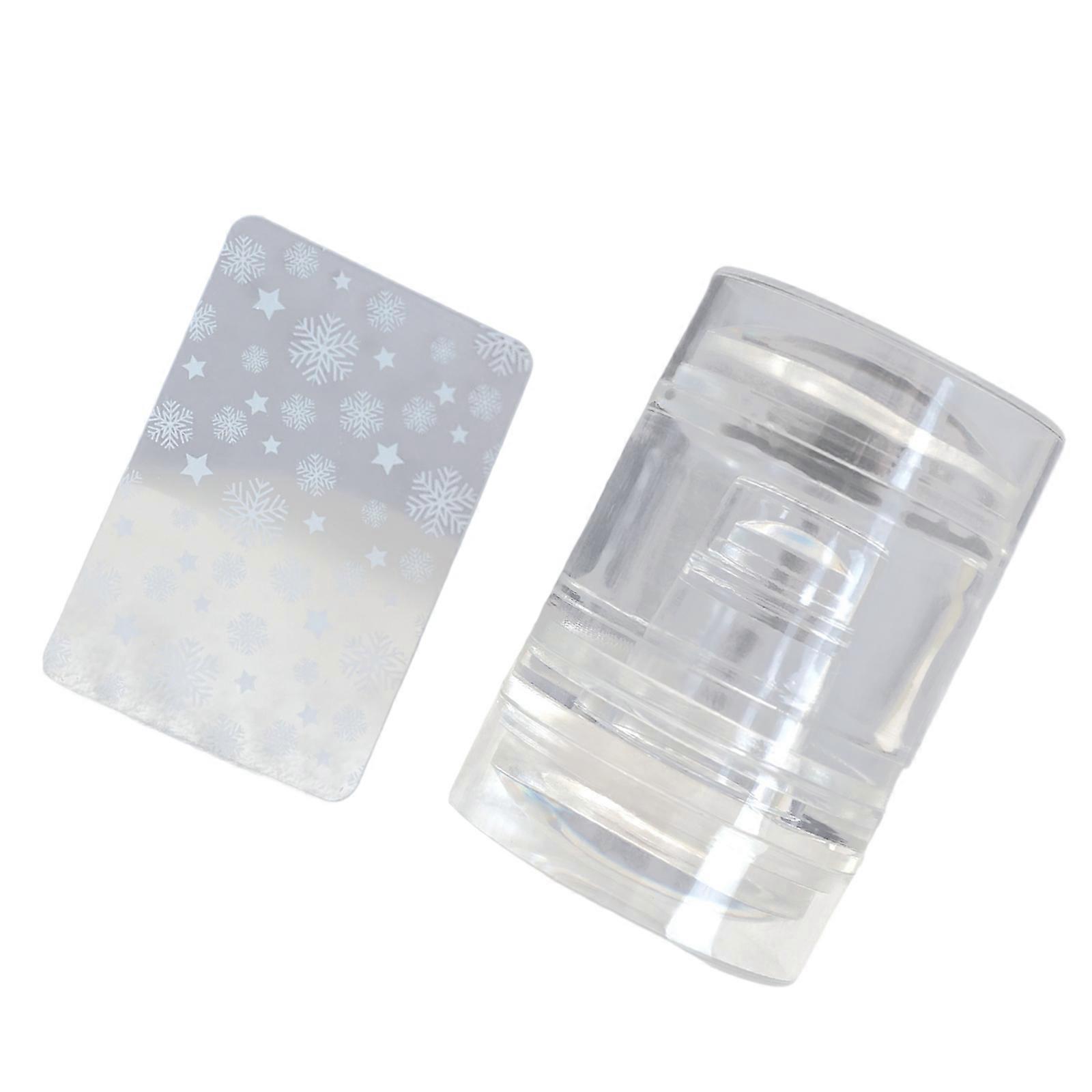 Quick Clean Nail Art Stamper With 3 in 1 Silicone Stamps For Professional Manicure Patterns for DIY Manicure Design Multicolor