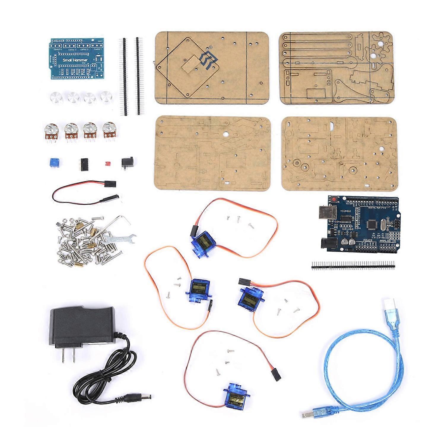 Kit artiglio robot acrilico braccio meccanico acrilico 4 DOF per assemblaggio fai-da-te per robotica SNAM1900