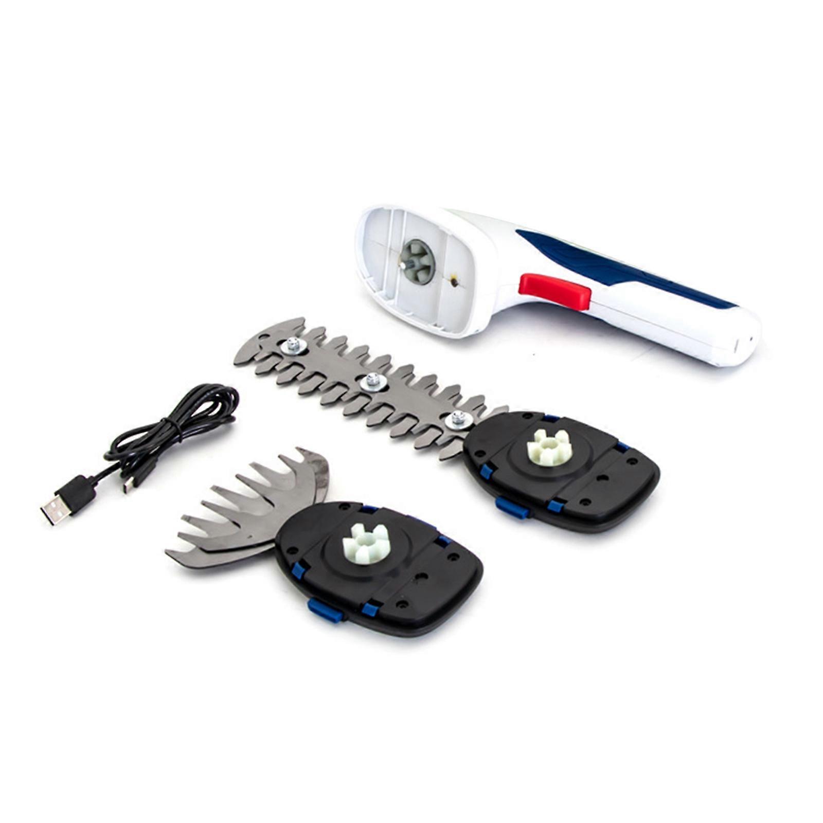 Cordless Electric Hedge Trimmer 2 in 1 Pruning Shears and Grass Trimmers Rechargeable Battery Powered Lightweight Multicolor