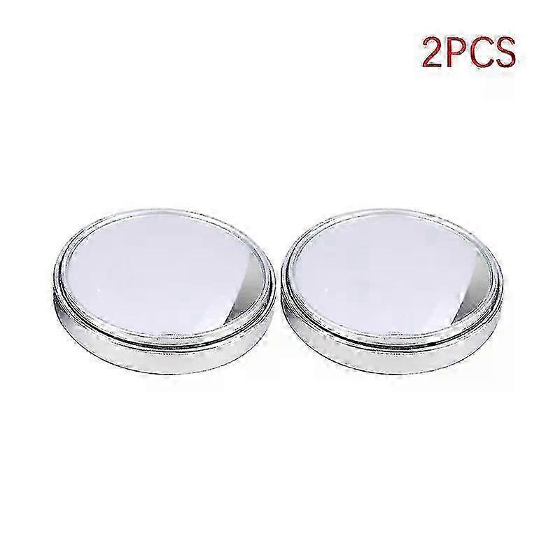 2pcs 75MM 3R-036 Stick-on Convex Blind Spot Rearview Mirror With Adjustable Wide Angle