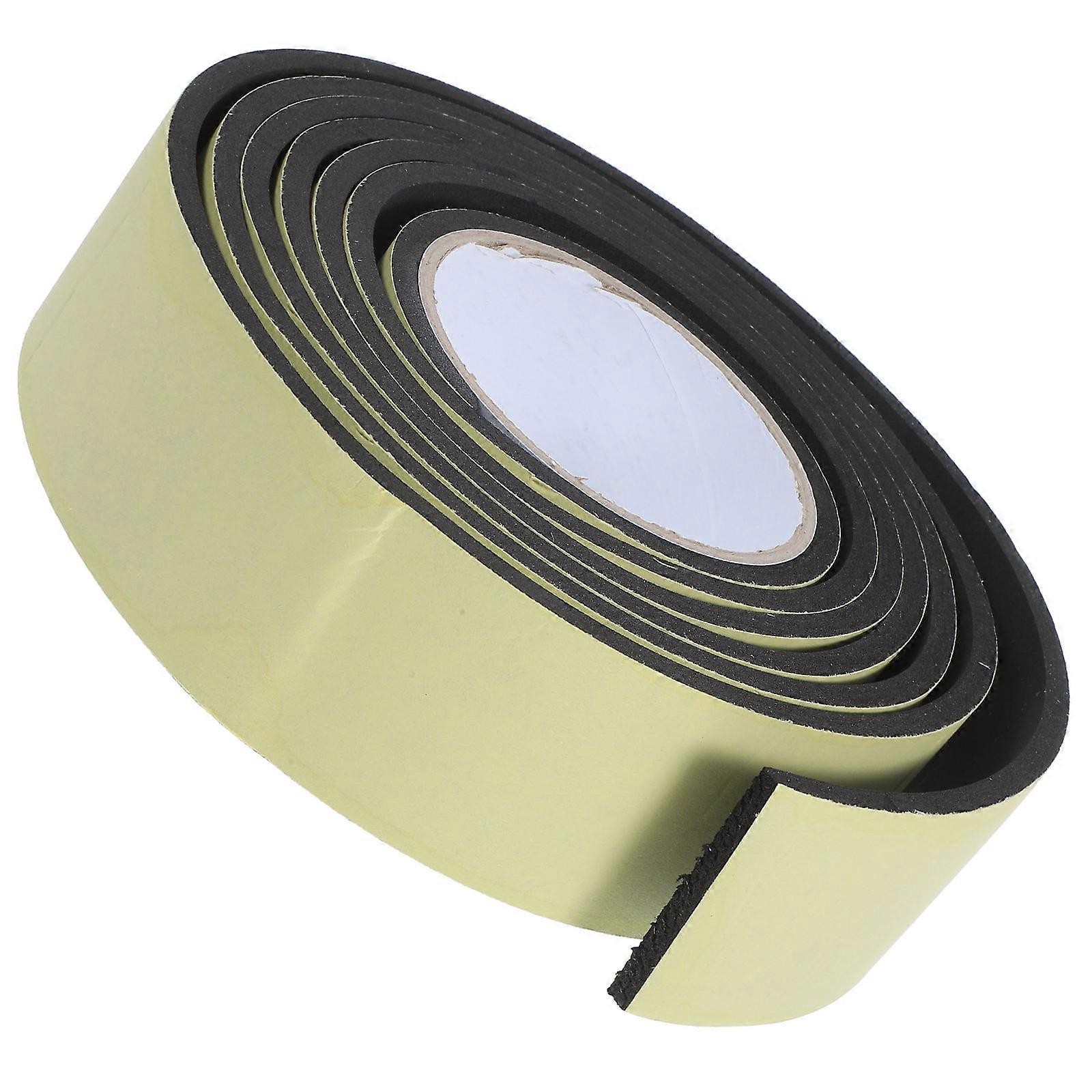 1 Roll Foam Tape Door Weather Stripping Door Insulation Strip Sealing Foam Adhesive Foam(3 meter)