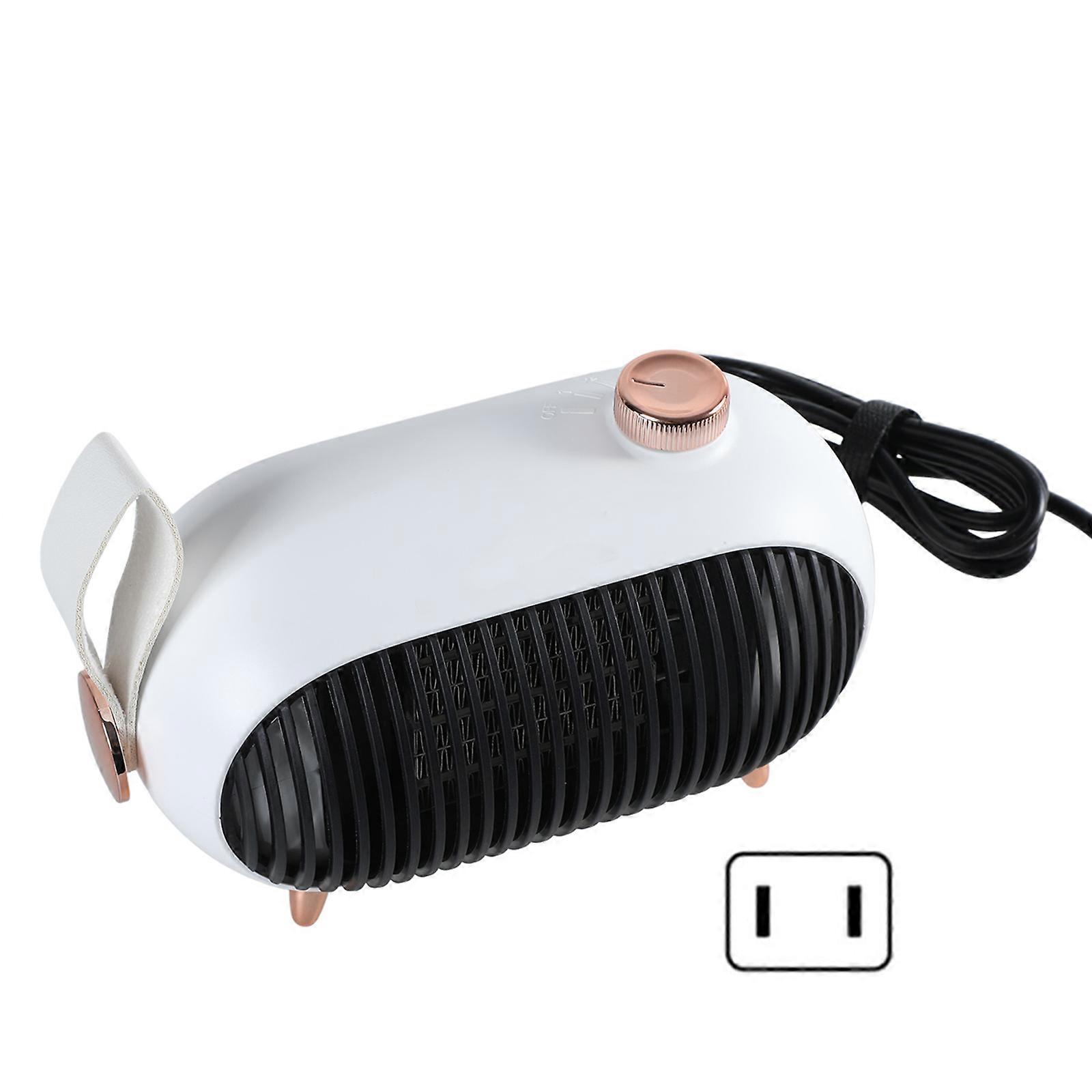 Small Electric Desk Heater 1000W Heater Fan Convenient Table Heater Fast Heating Fan Suitable for Home and Office Use  White