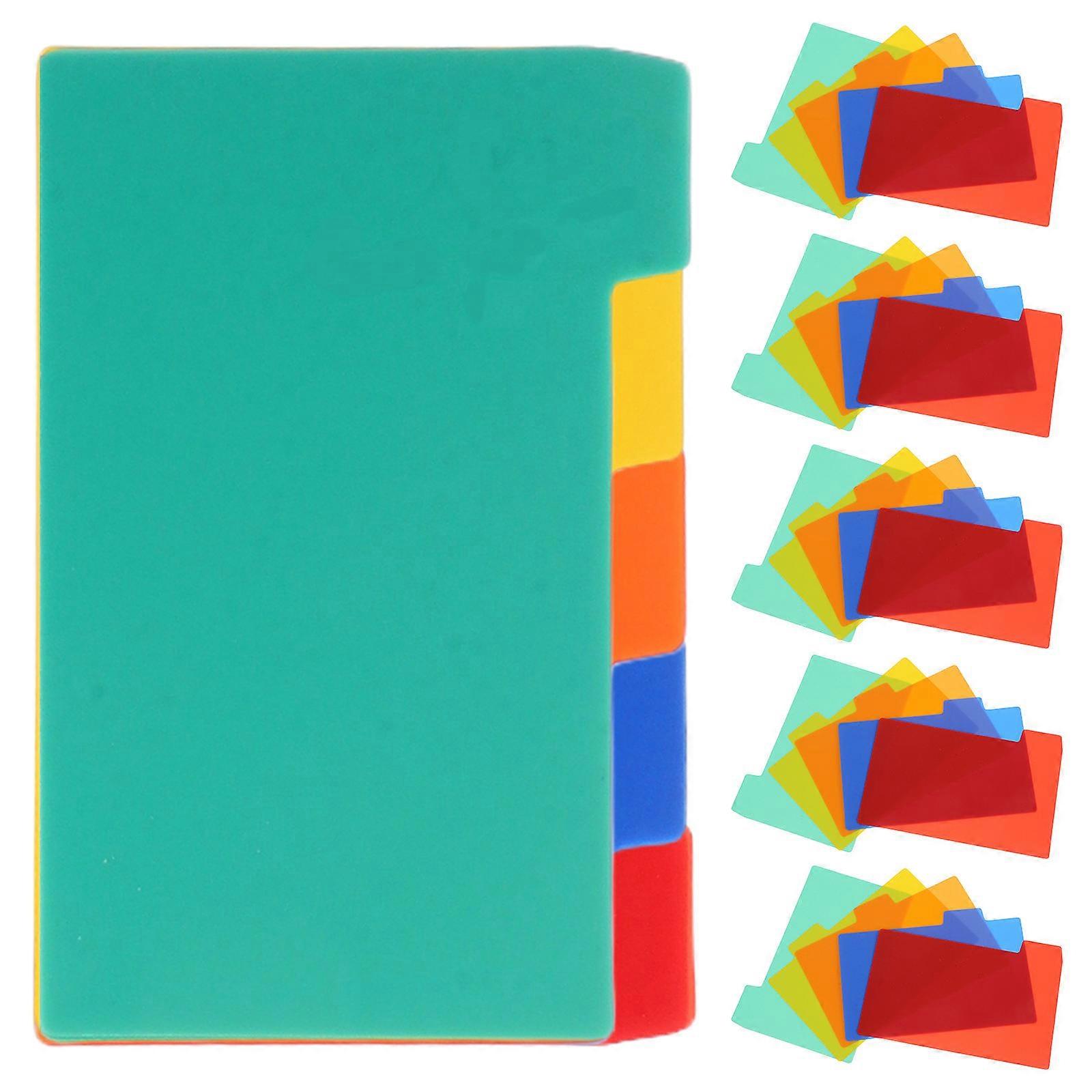 Colored Index Cards PVC Index Card Dividers for Organizing 1Set