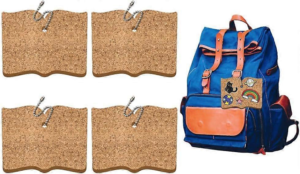 4Pcs Book Enamel Pin Holder Display Board Collection with Key Chain for Bag Backpack Pen Bag 4.7" x 3.5" Pins Display Frame Organizer Storage to Show 