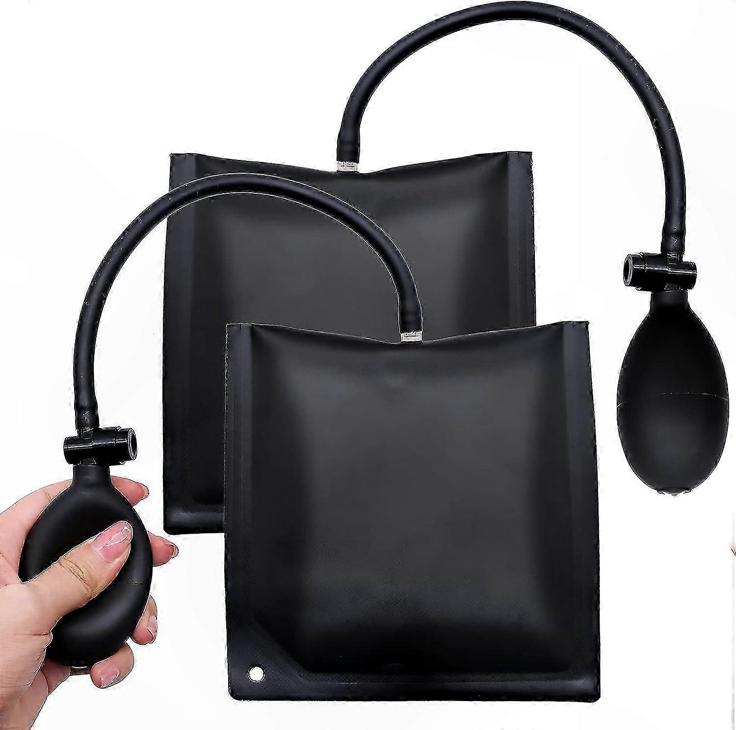 2-Pack Inflatable Air Wedge Cushions for Window, Door, and Shutter Installation with Effortless Lifting Support Tools