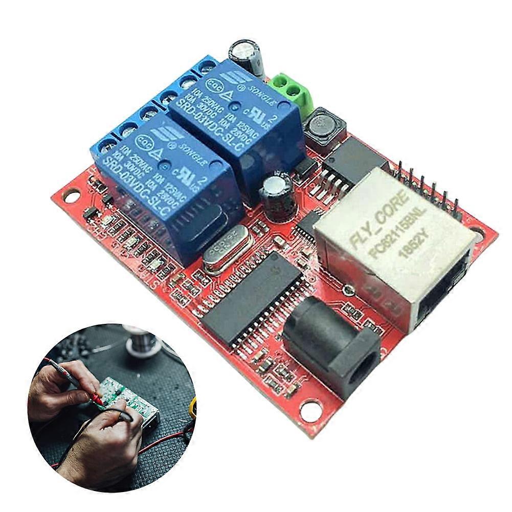 jixopn LAN Ethernet 2 Channel TCP UDP Controller Module Relay Board for Android APP