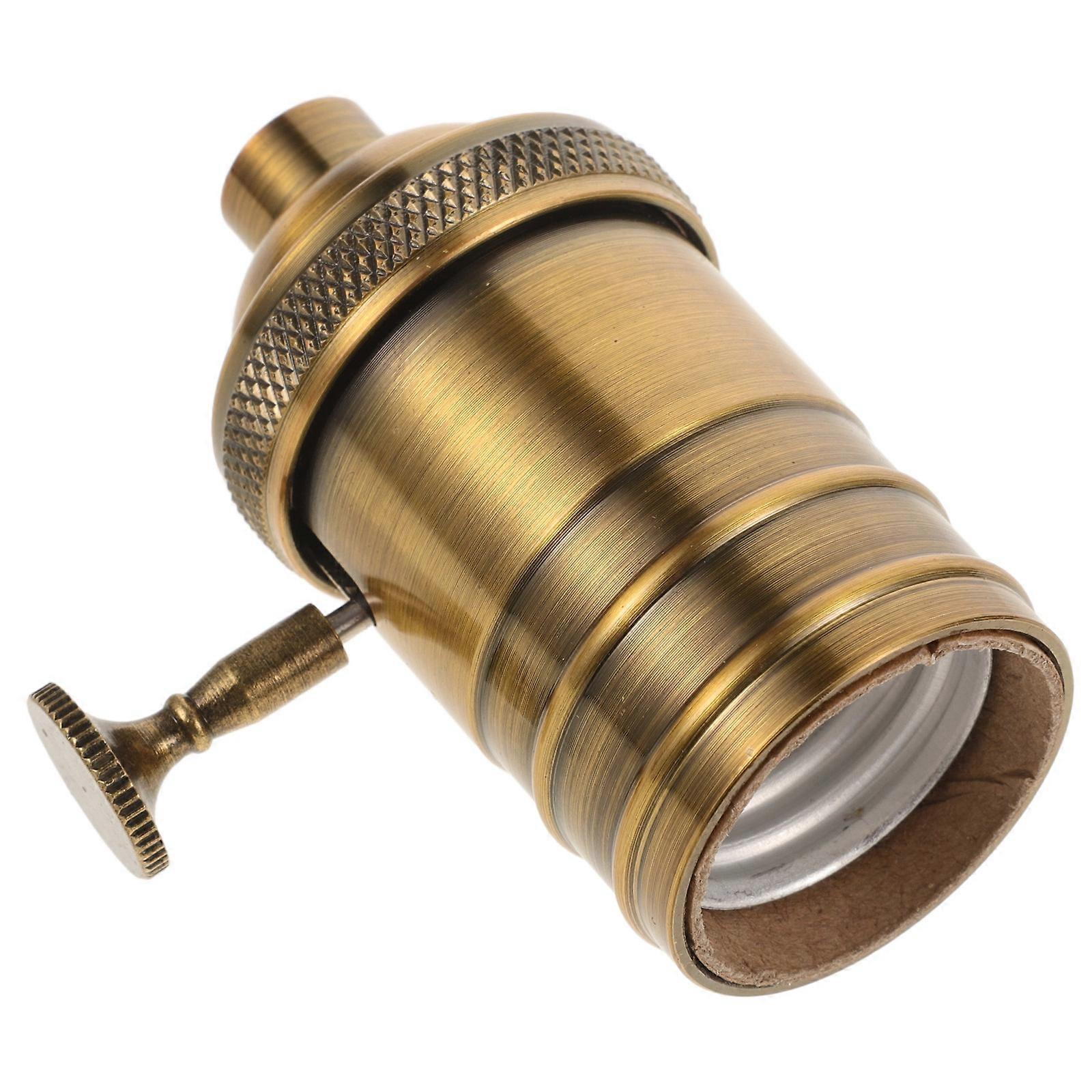 Golden Metal Lamp Socket Holder for Lamp Use Vintage E26