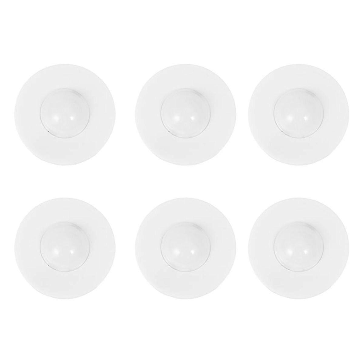 6pcs Wireless Cabinet LED Lights Set Brightness Adjustable Cupboard Accent Light (Warm Light)