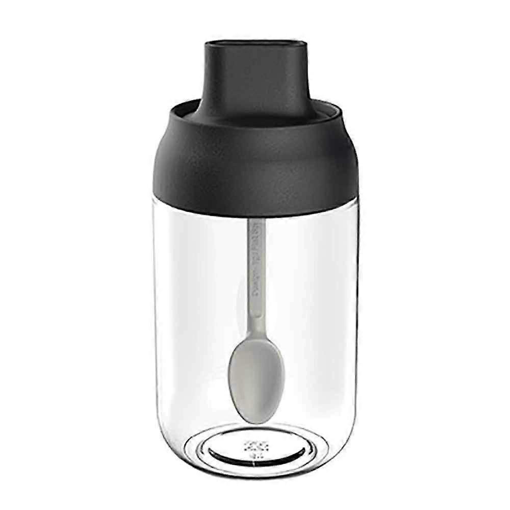 Glass Spice Jar with Airtight Seal and Measuring Spoon for Salt, Sugar, Pepper Storage