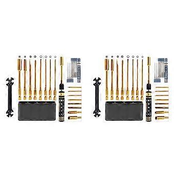 2X 9 in 1 RC Tool Kit, RC Car Tool Kit RC Hex Driver Screwdriver Set for RC Car Hobby Tools