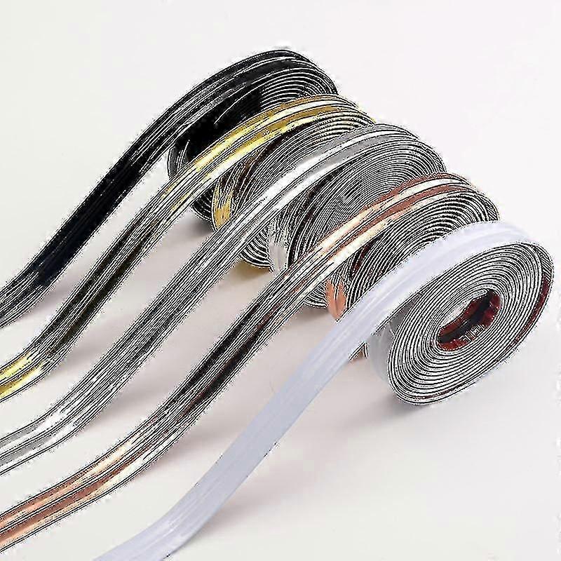 قوالب ذاتية اللصق بطول 10 أمتار ، شريط شبك مرن ، شريط نهاية PVC ، حافة بلاط الحائط وزخرفة الزاوية ، التقشير والعصا