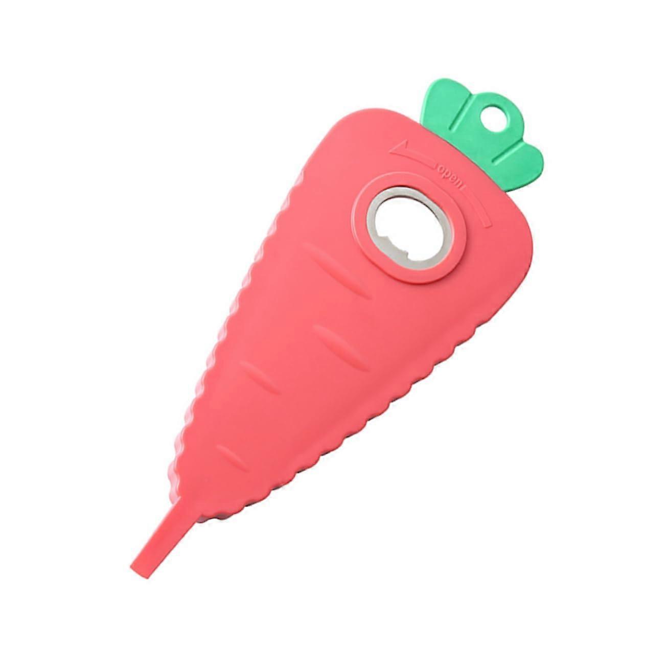 Radish Shape Magnetic Beer Bottle Opener with EasyGrip Lever and Universal Lid Compatibility
