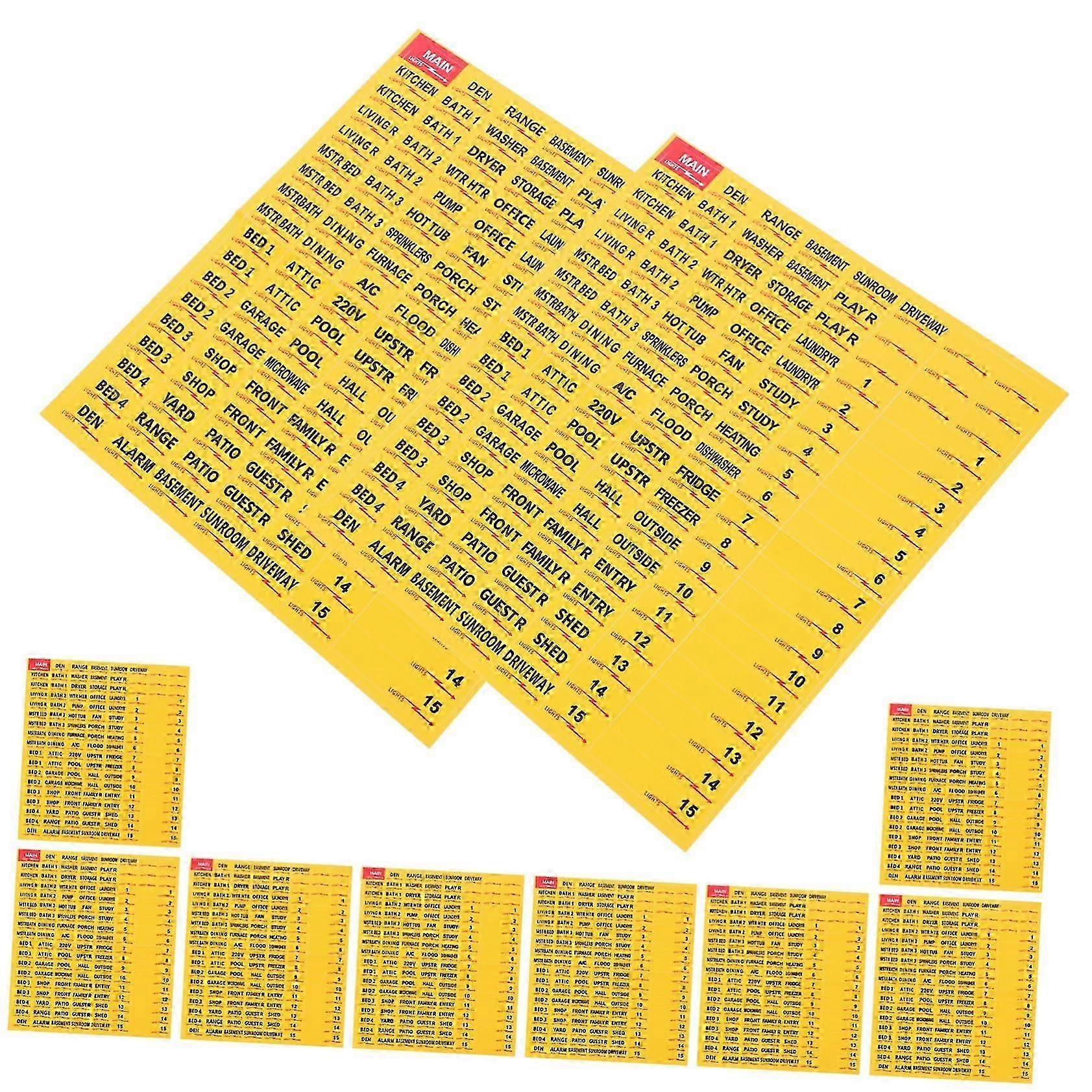 Electrical Panel Stickers 10 Sheets Writable Breaker Box Labels Circuit Breaker Numbers Plain To Write