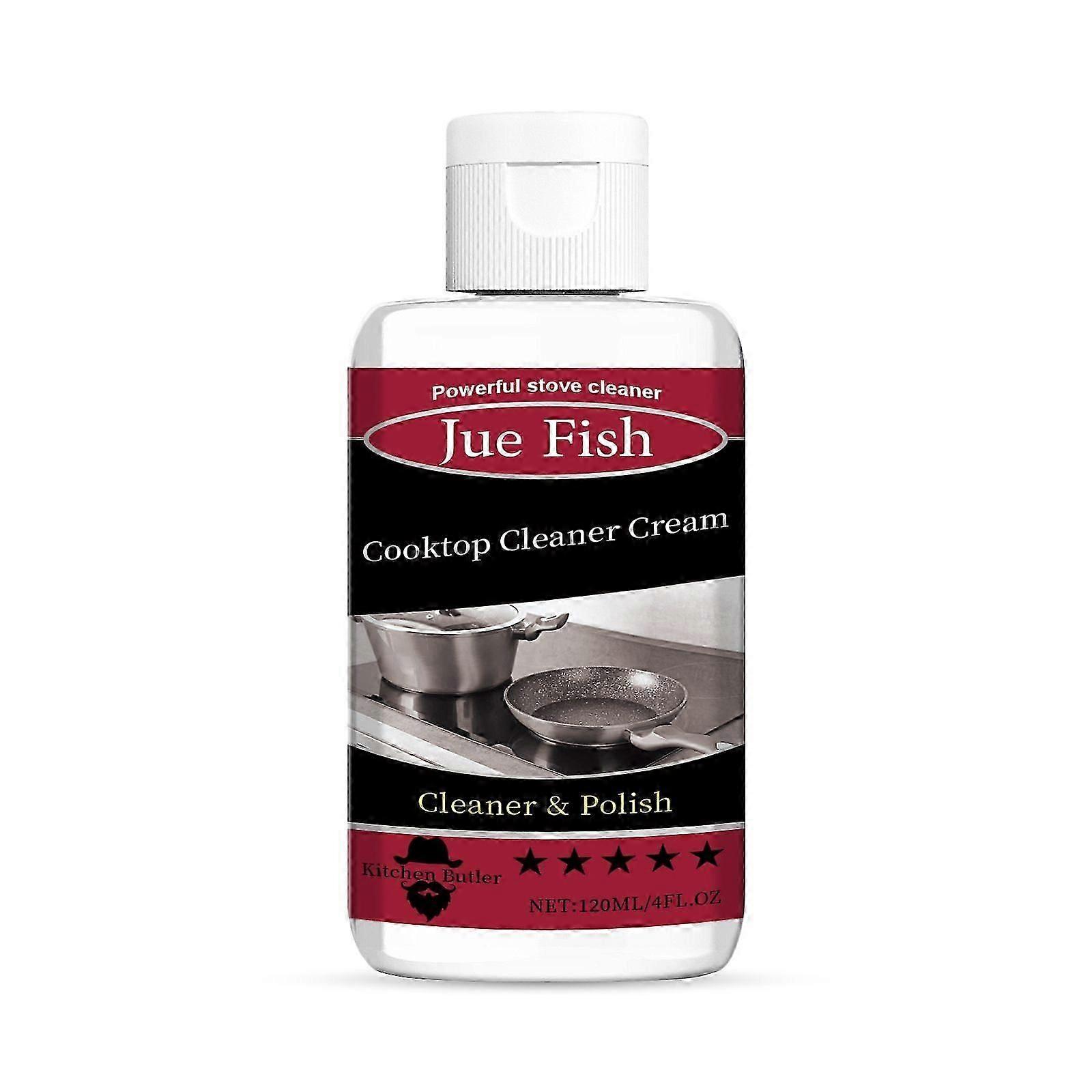 Powerful Kitchen Cooktop Cleaner Cream - Removes Grease, Oil Stains & Odors - Protects Surfaces & Extends Lifespan - 120ml Easy-to-Use, Multi-Surface