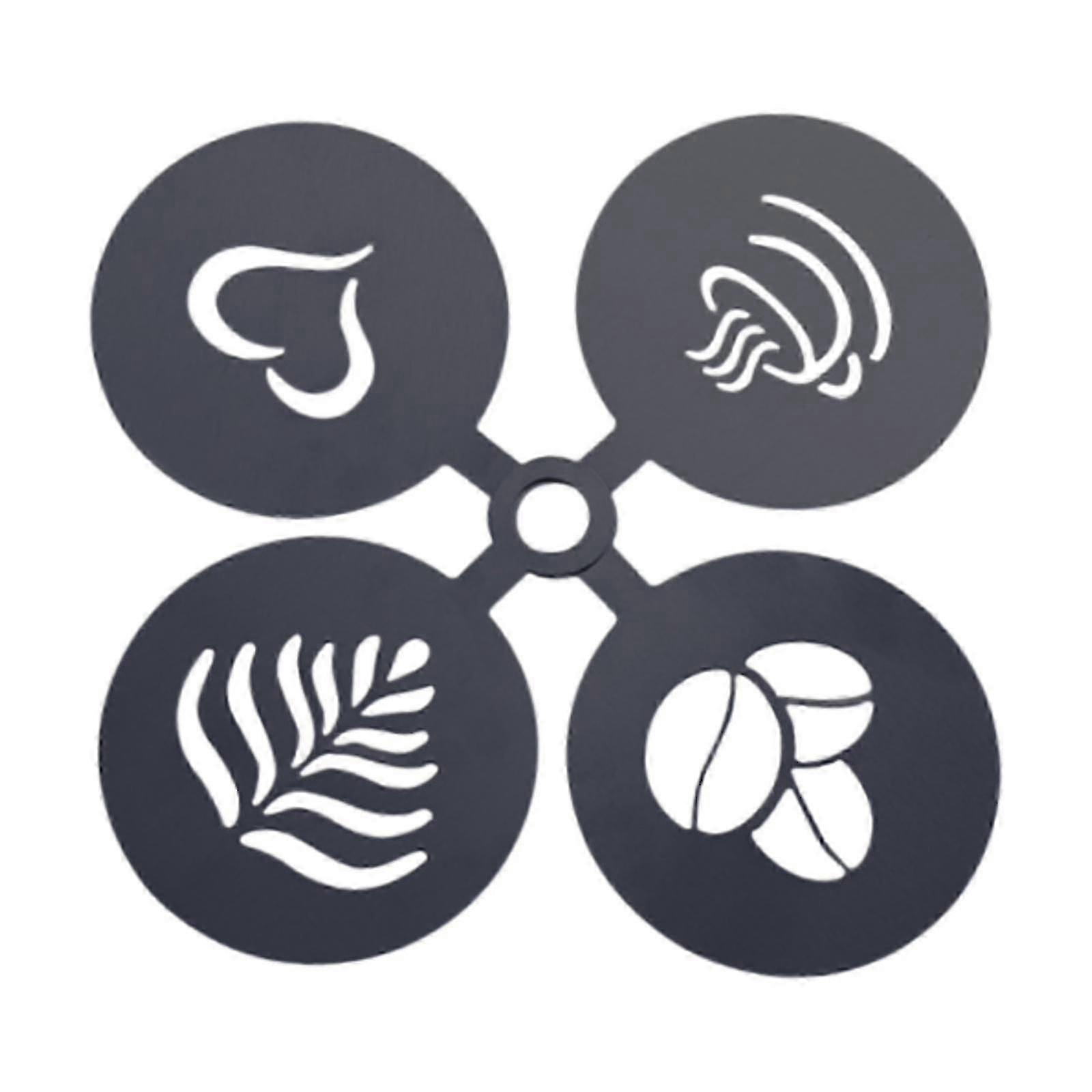 Gold Latte Art Stencils Set For Crafting Coffee Cappuccino Cake And Cookie Decorations