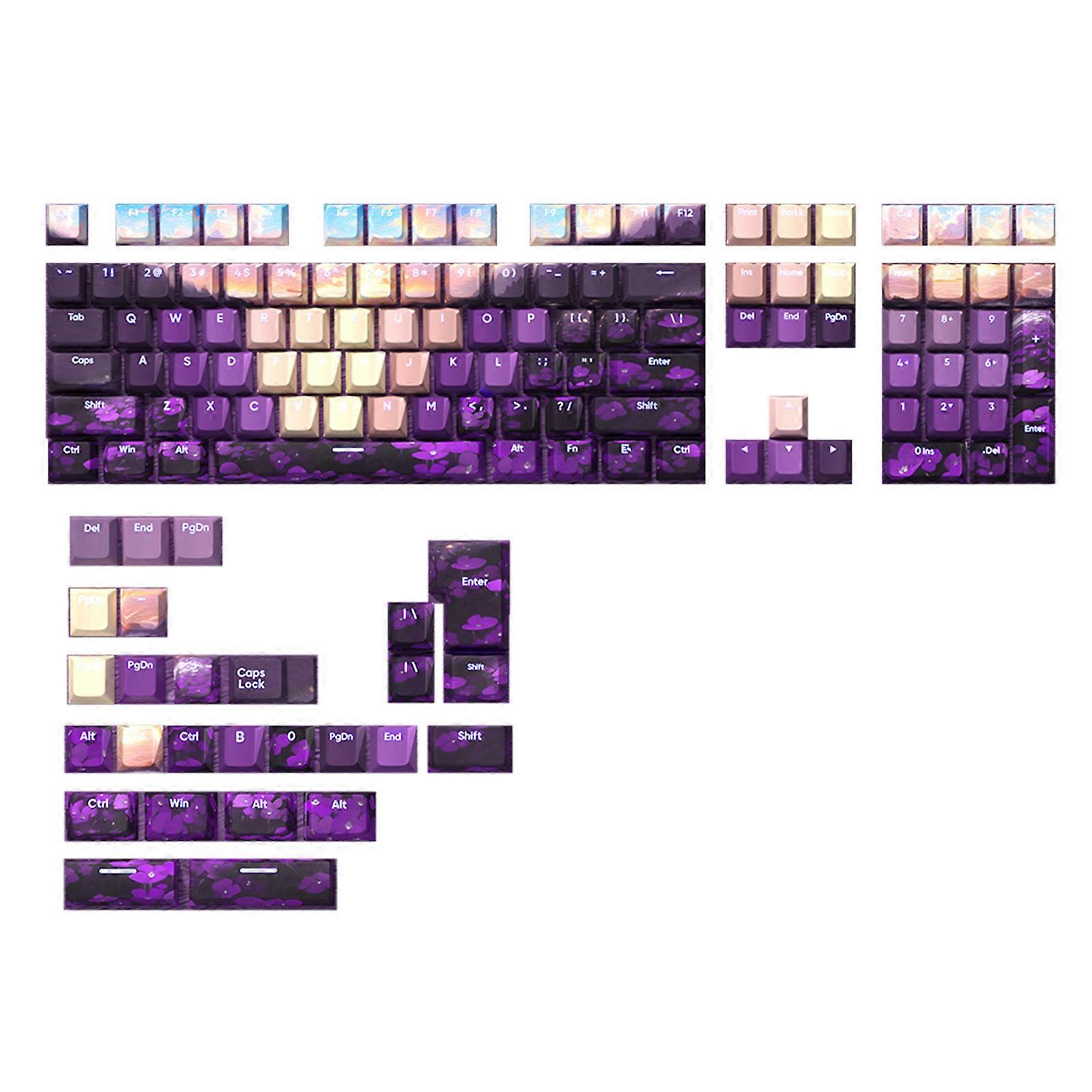 Valley Keycaps 108/135Keys Double Shot Front Print Backlit Keyset, Thermal Sublimation, Widely for MX Switches Multicolor