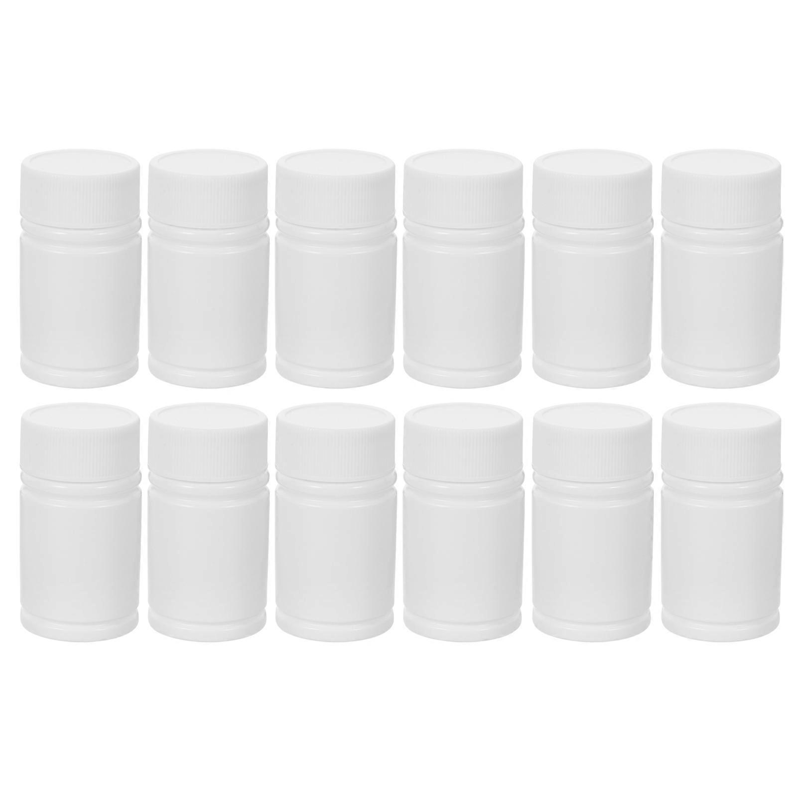 Plastic Medicine Bottles Empty with Cap for Storage Use 36Pcs