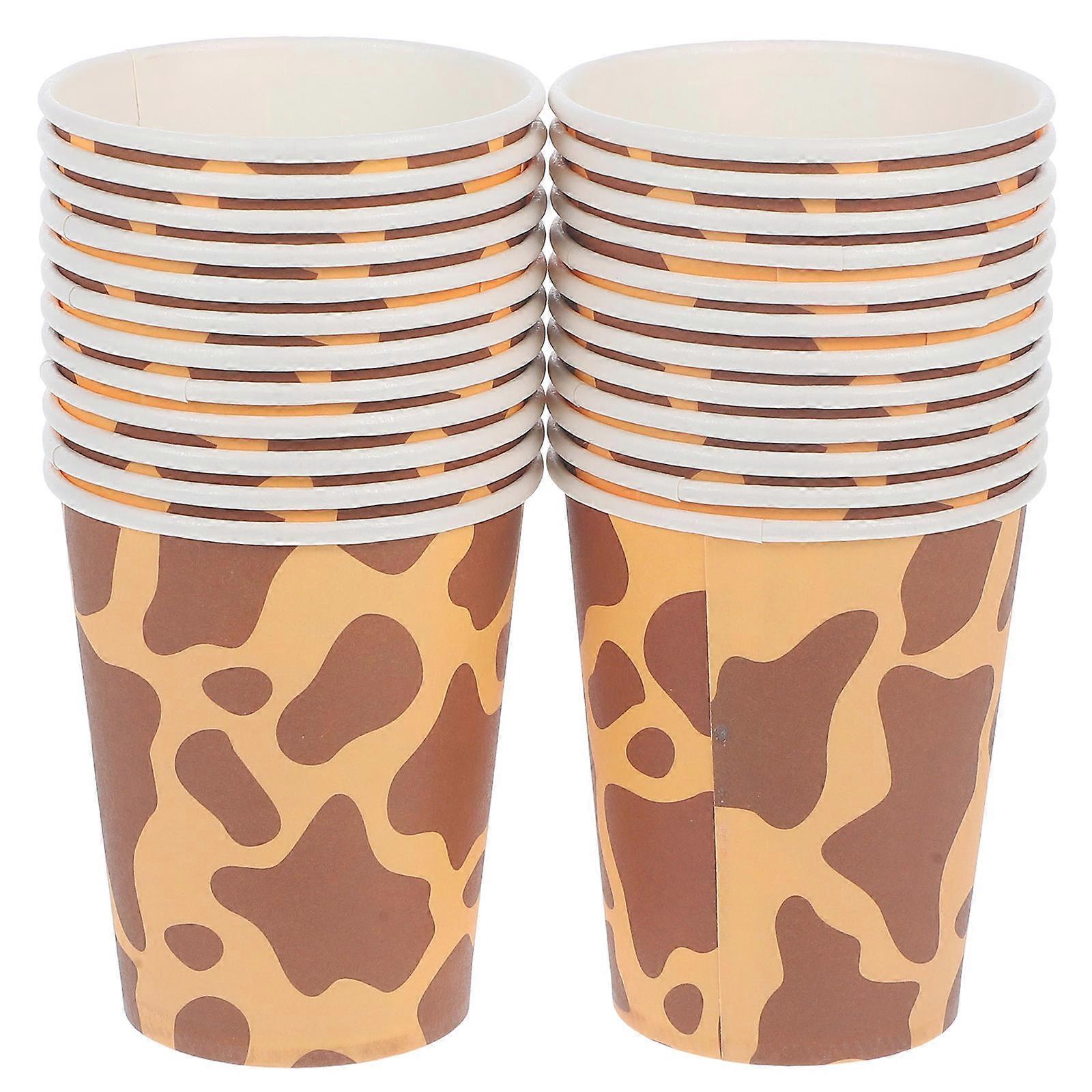 Long Neck Giraffe Paper Water Cups for Drinking 24Pcs Multi-Function Portable Cups
