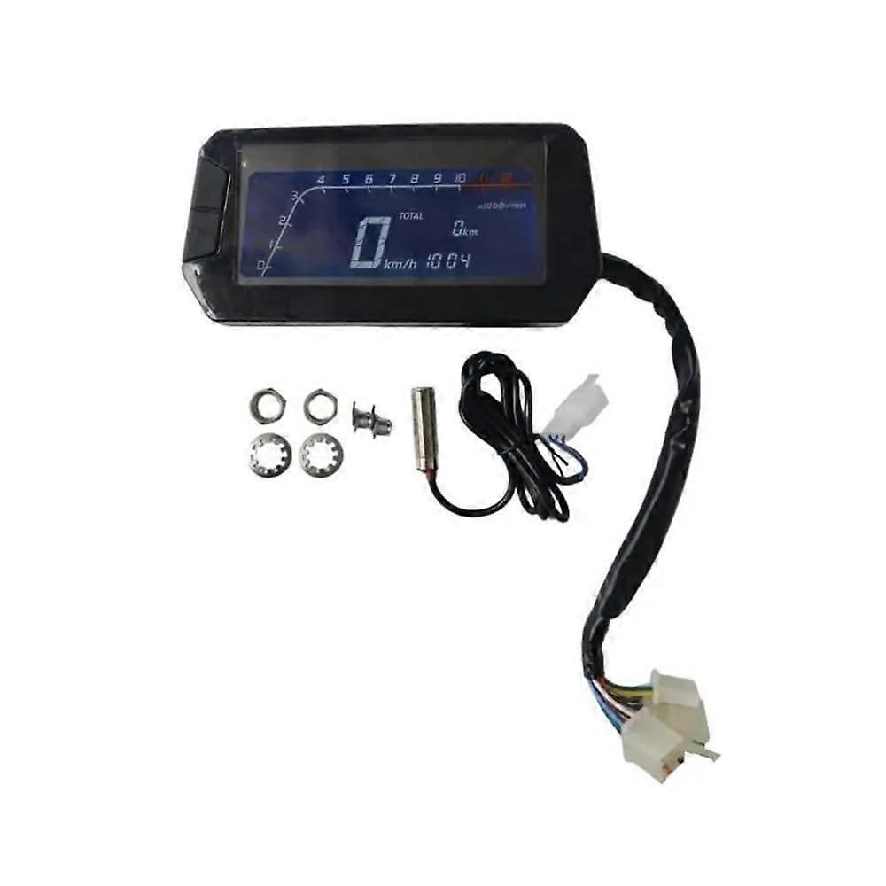 Waterproof Motorcycle LCD Speedometer with Adjustable Brightness and Accurate Digital Dashboard