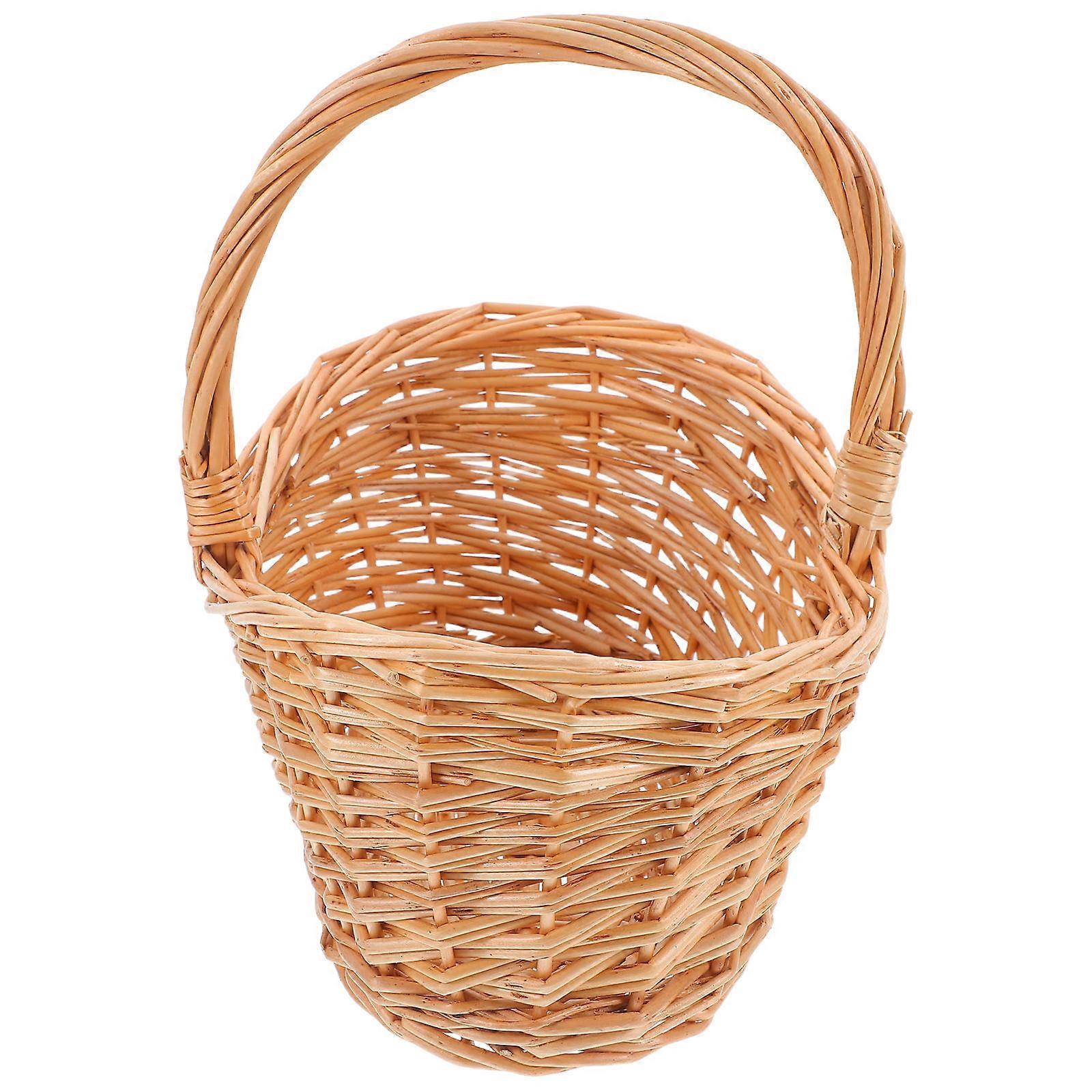 Large Capacity Willow Basket for Food Storage Multi-Functional with Handle