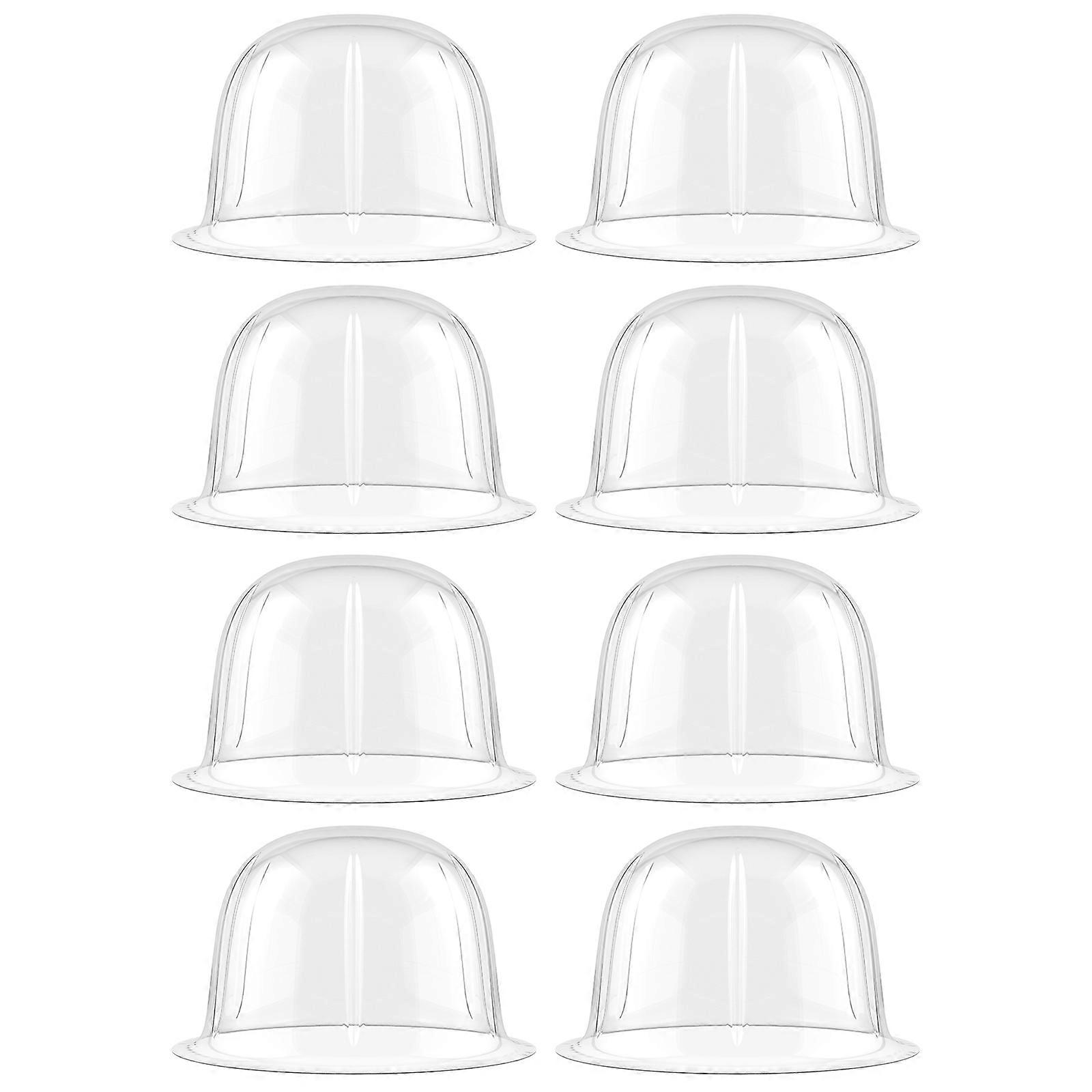 White Plastic Hat Holder Dome Hat Support Holders for Caps 8Pcs