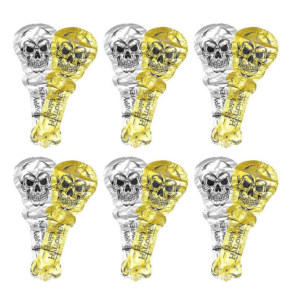 Halloween Decorative Balloons Inflatable Sticks for Fun 48Pcs Set