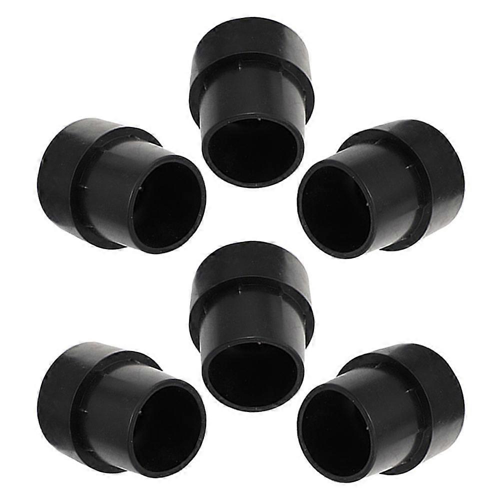 Trampoline Replacement Leg Caps for Shock Absorption 6Pcs Black Latex Set