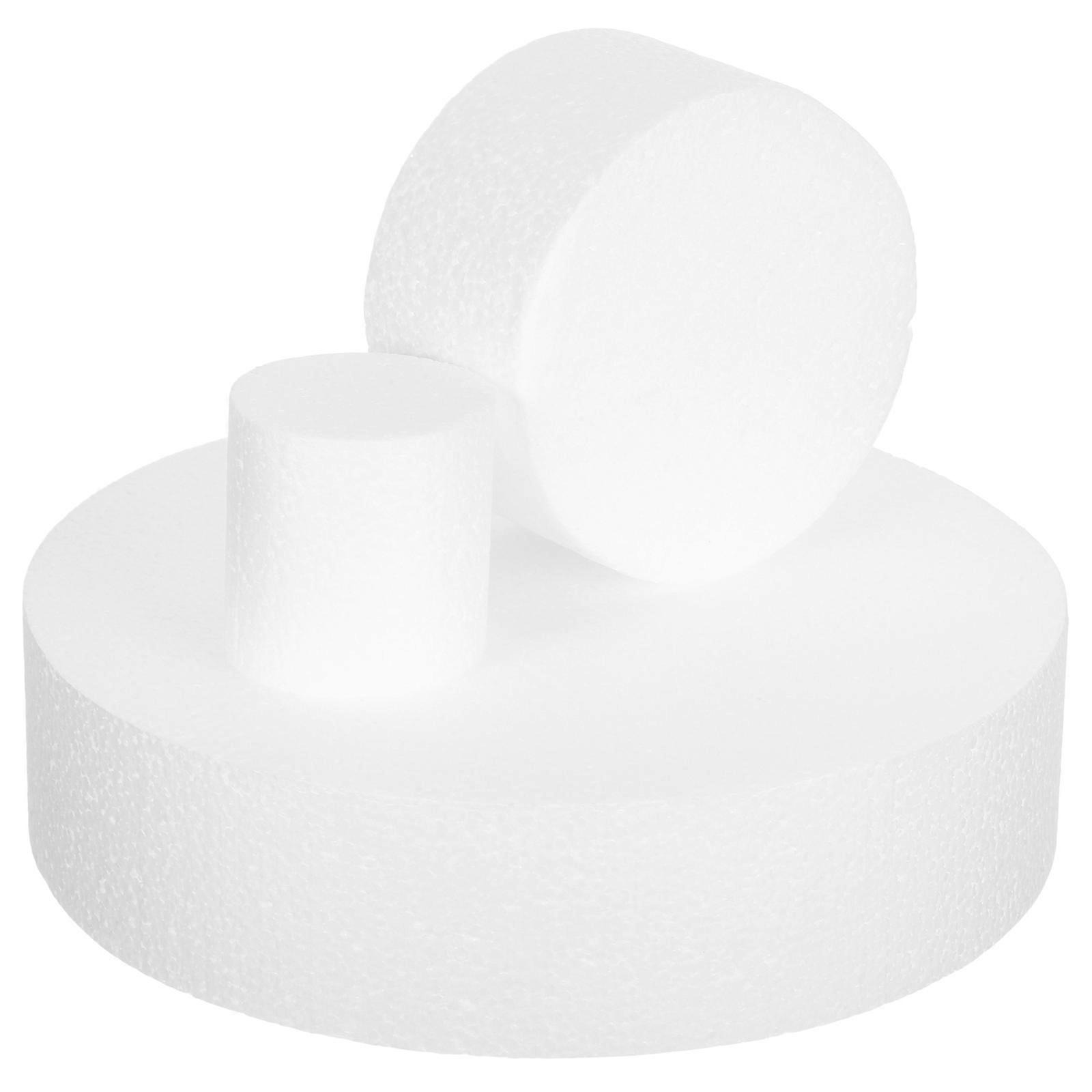 3Pcs Foam Cake Dummy for Cake Decorating Practice Lightweight Round Models