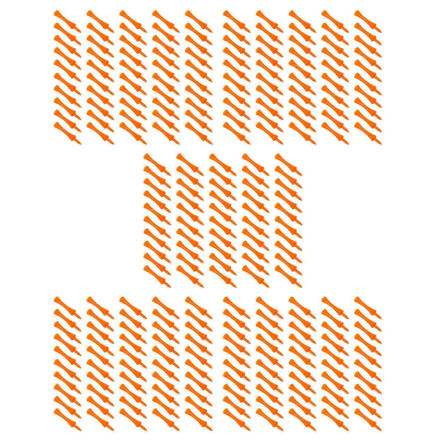 250Pcs 70Mm Big Castle Golf Tees (Orange)