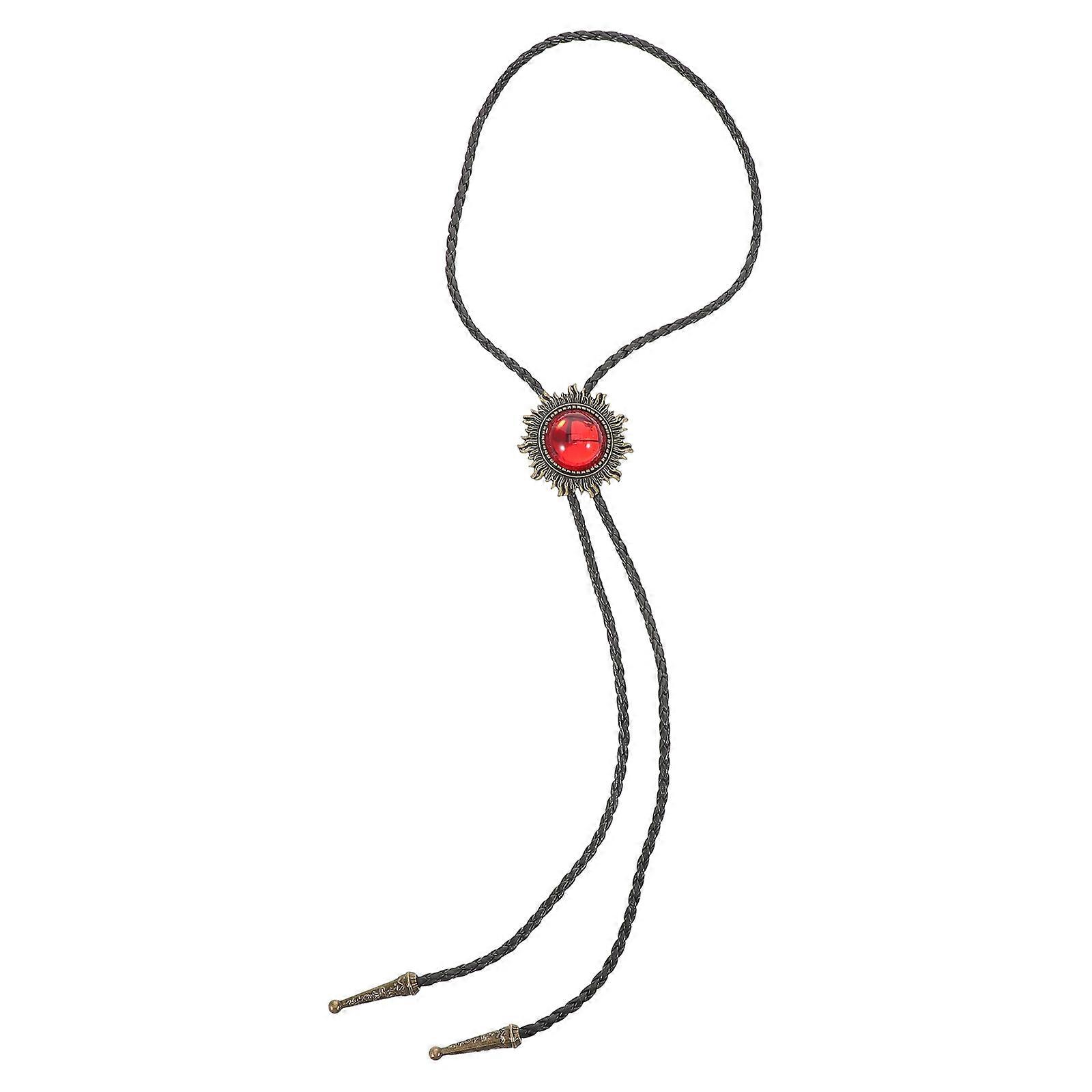 Western Cowboy Tie Black Necktie for Decor Featuring Multi Material Design