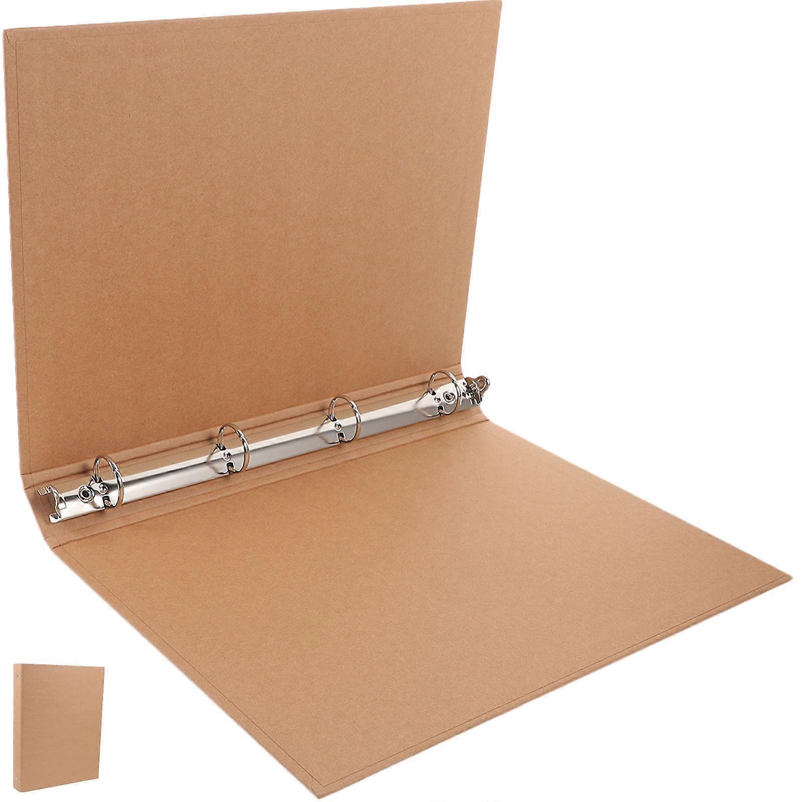 Light Brown Kraft Paper Ring Binder Notebook Cover