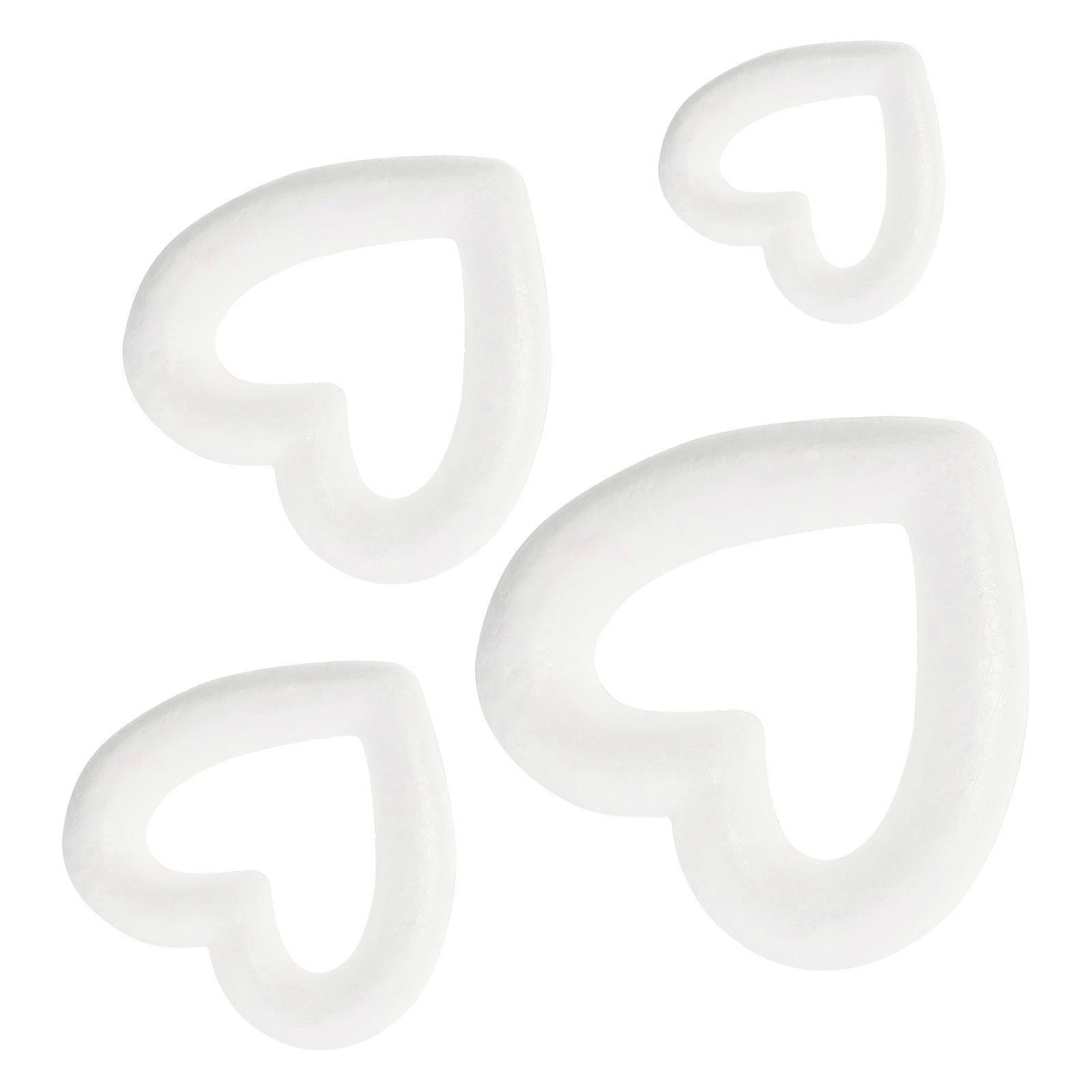 Foam Model Heart Shape for DIY Crafts Making Wedding Decoration 4Pcs