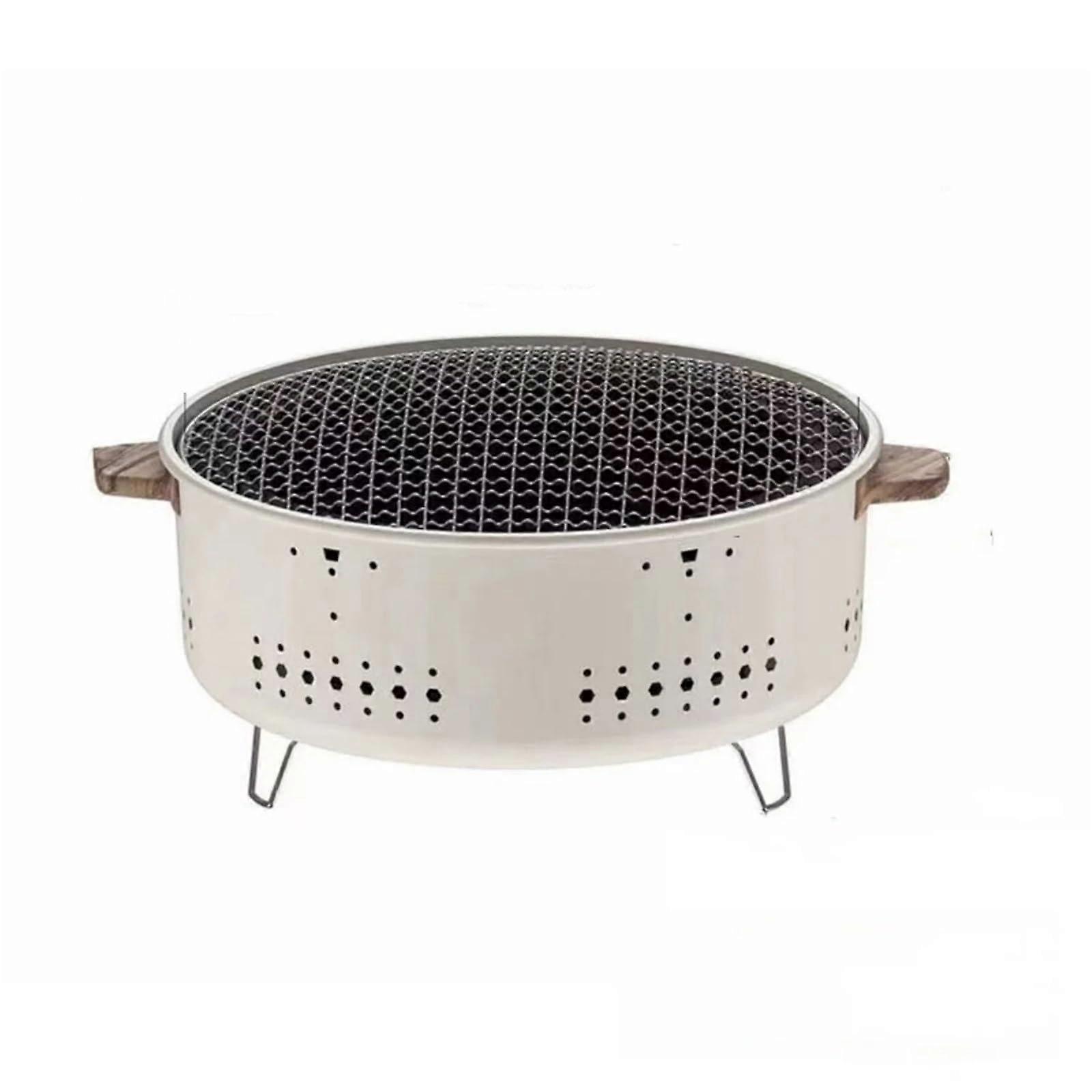 Portable BBQ Grill Smokeless Outdoor Solid Color Compact Design for Camping and Home Use