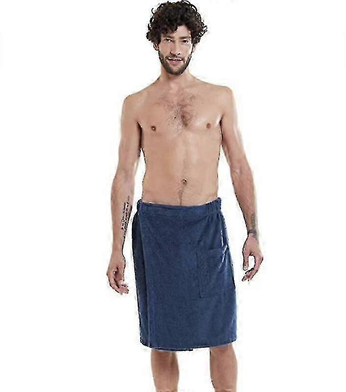 2025 Men's Robe Cotton Bathrobe Adjustable Closure Shower and Bath Wrap