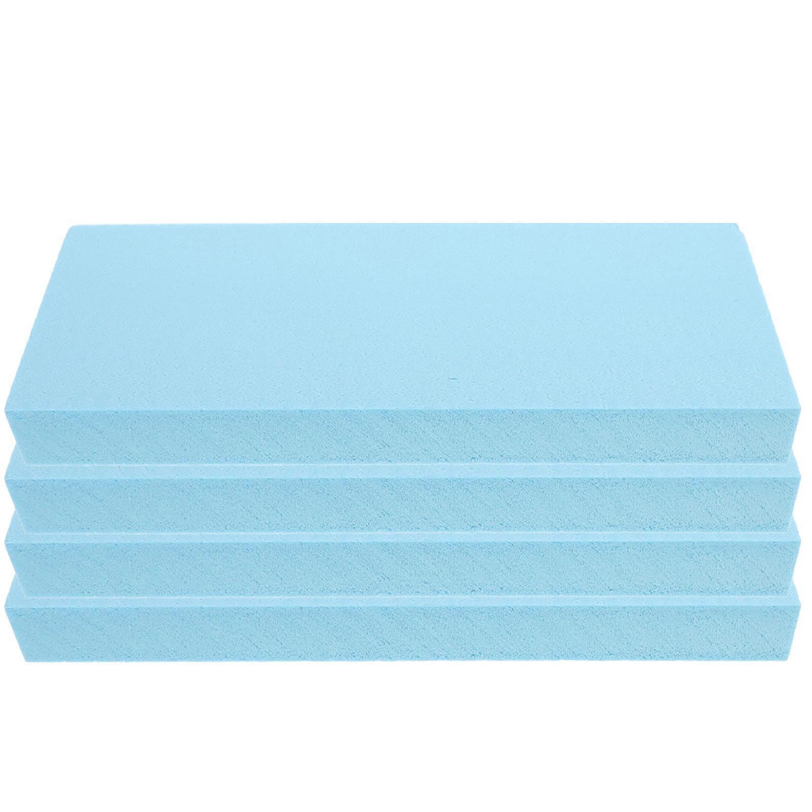 Rectangular Craft Foam Block Blue Polystyrene for DIY 4 Pieces
