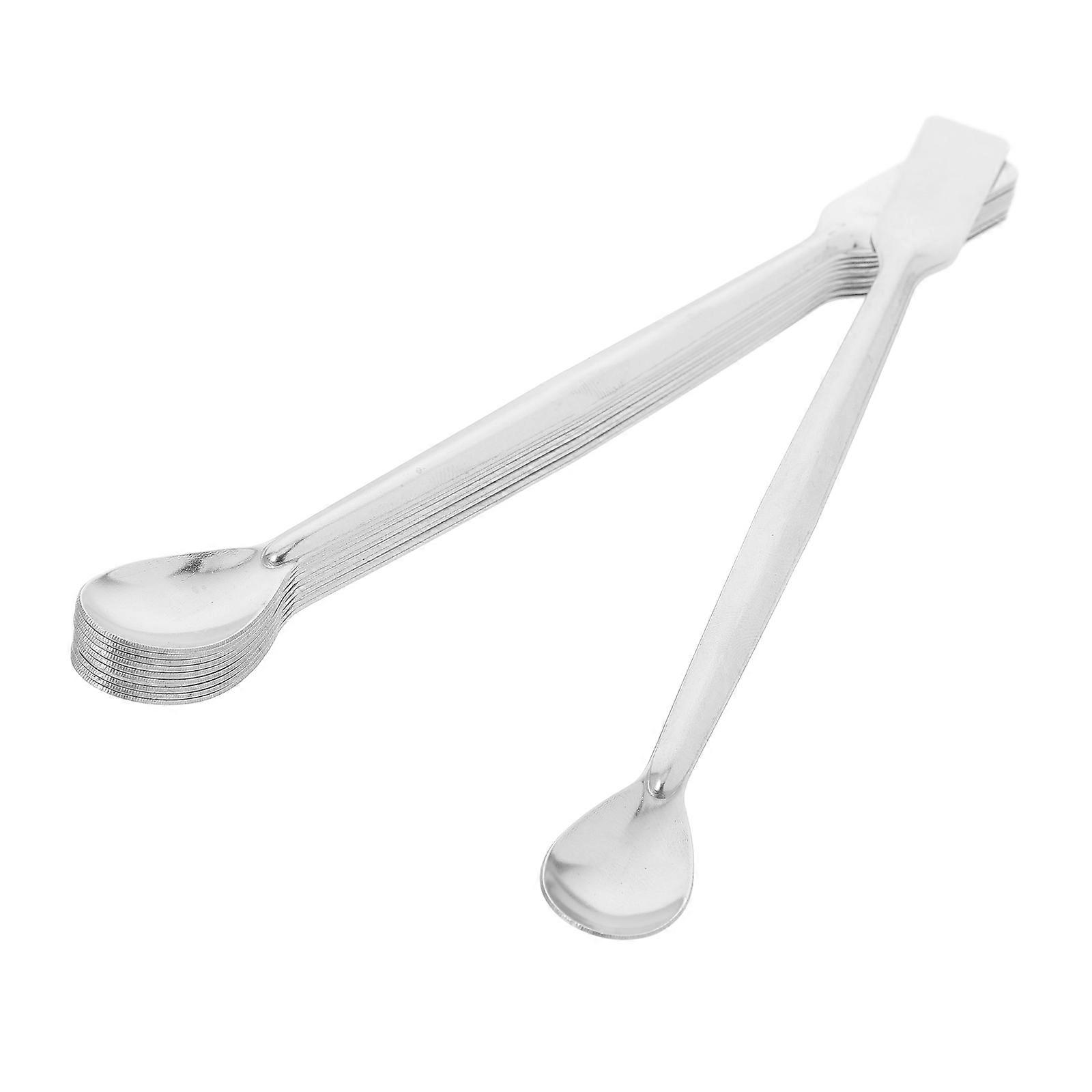 Double Ended Spoon 10Pcs Stainless Steel Sampling Set