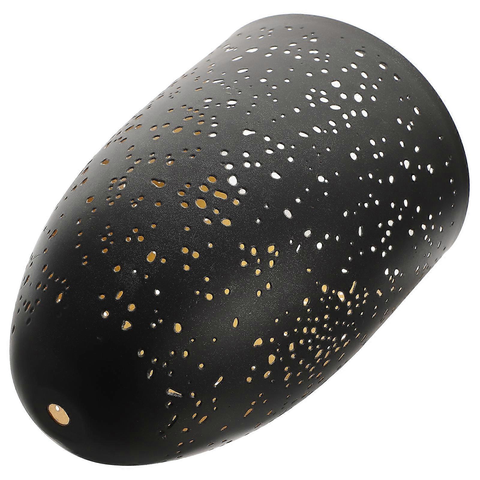 2Pcs Black Hanging Ceiling Lamp Shade Hollow Out Pendant Light Replacement