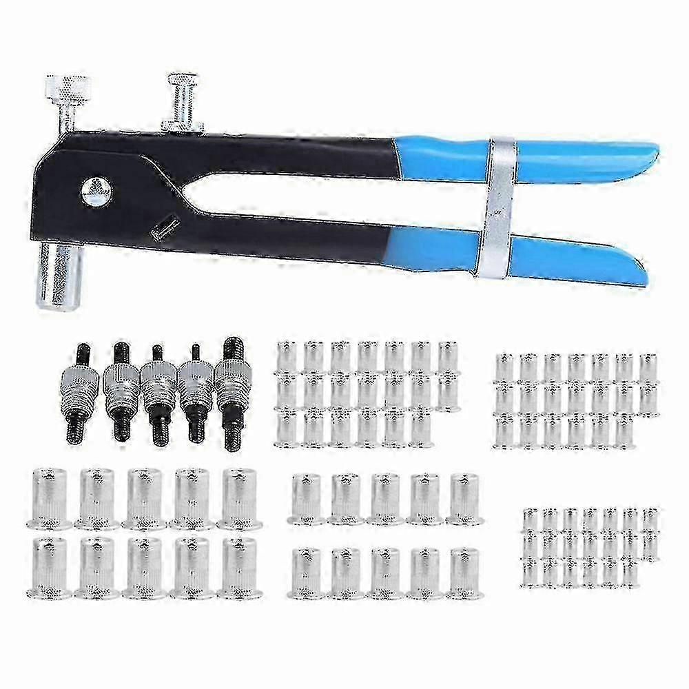 2025 Auspicious-threaded Rivet Nut Kit 86 Piece Rivet Tool, Riveter Rivet Nutsert Gun Riveter Tool Kit Riveter Tool Threaded Insert